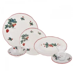 Karaca Very Berry für 6 Personen Frühstücksset und Servierschalen, 26 Teilig