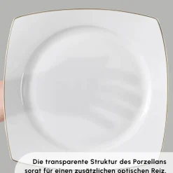 Karaca Vesta Gold 12 Personen Geschirrset, 52 Teilig