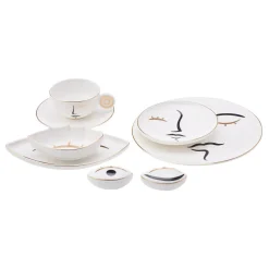 Karaca Visage für 6 Personen Frühstücksset und Servierschalen, 26 Teilig