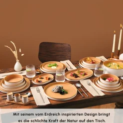 Karaca x Fatih Tutak Earth Collection 57-teiliges Tafelservice für 12 Personen