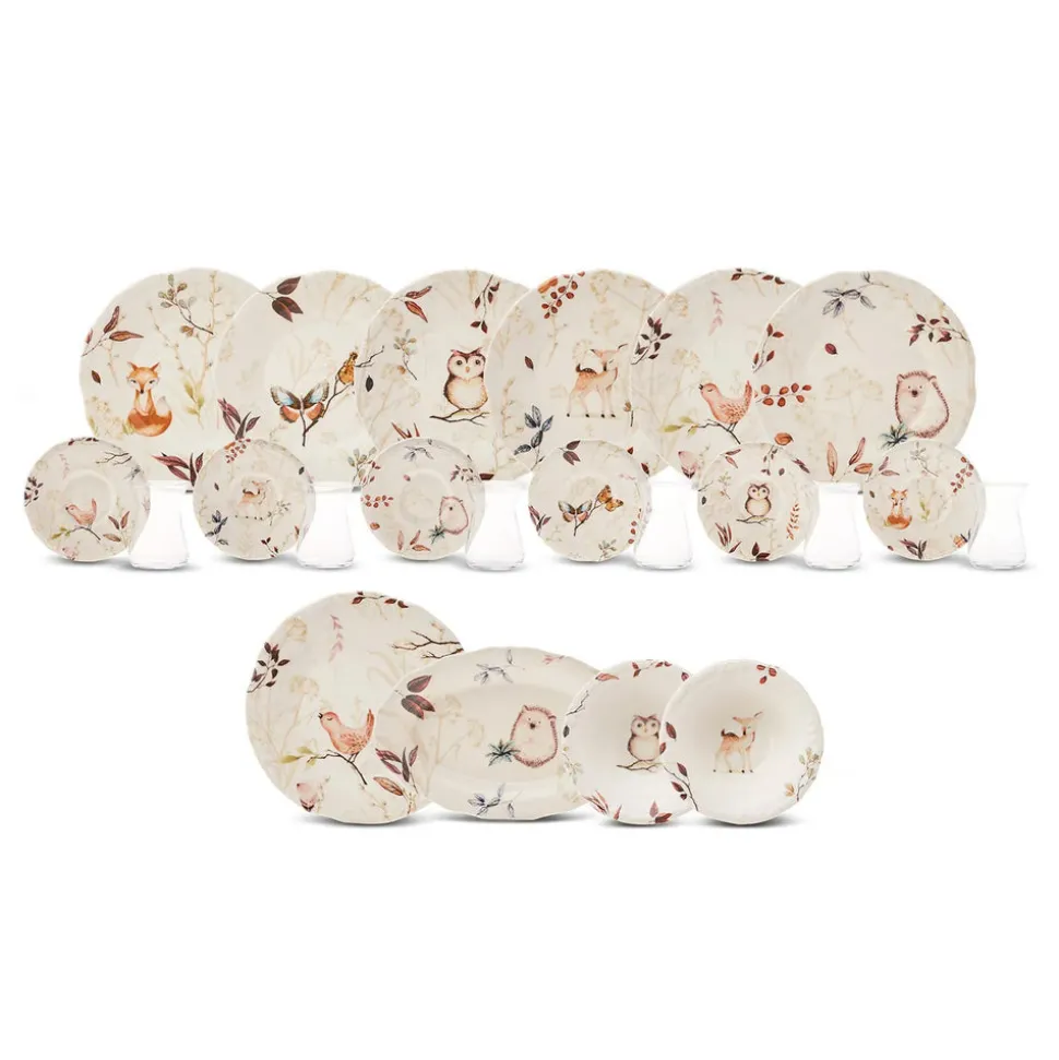 Karaca Yasam 26-teiliges Frühstücksset und Servierschalen für 6 Personen