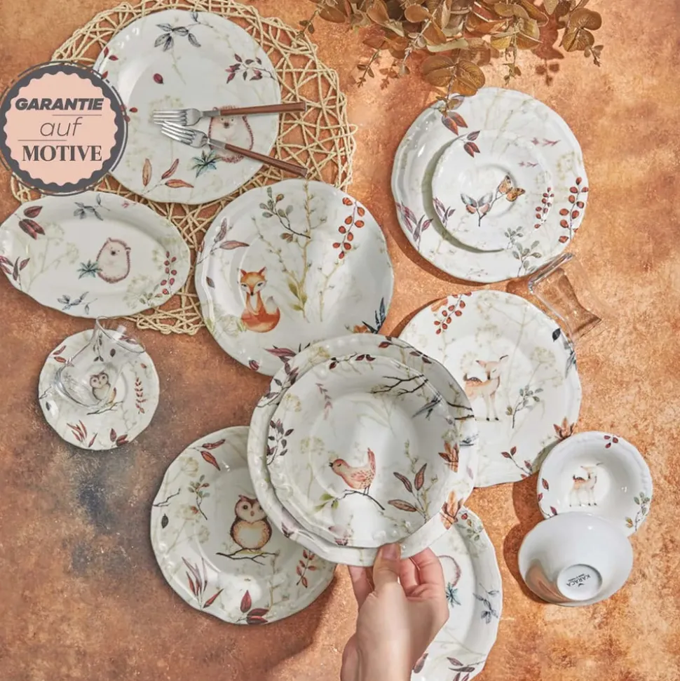 Karaca Yasam 26-teiliges Frühstücksset und Servierschalen für 6 Personen