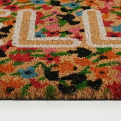Kaschmir Teppich Bunte Blumen Hallo Coco Fußmatte 45x75 cm