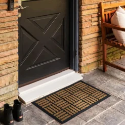 Kaschmir Teppich Gestreift Coco Fußmatte 45x75 cm