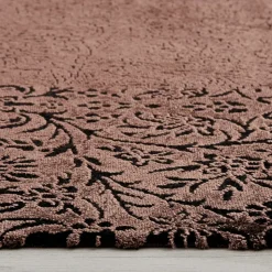 Kashmir Teppich Viskose Premium Damast Lachs 80x150 cm Teppich