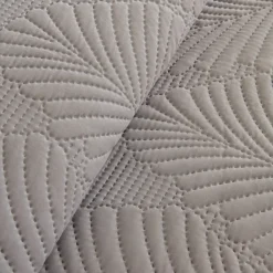 Leaf Bettüberwurf-Set Grau 230x240 Cm + 2 (50x70 Cm)