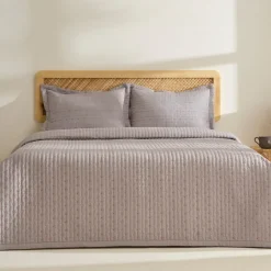 Margot Bettüberwurf Set Grau 230x240cm + 2(50x70) cm