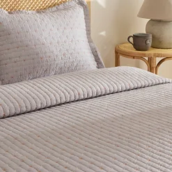 Margot Bettüberwurf Set Grau 230x240cm + 2(50x70) cm