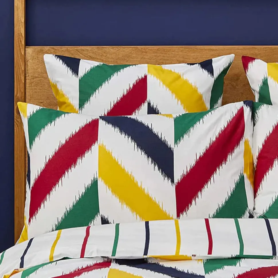 Nautica Home Herring Bettbezug-Set aus 100 % Baumwolle, 200 × 200 cm, Weiß-Multicolor