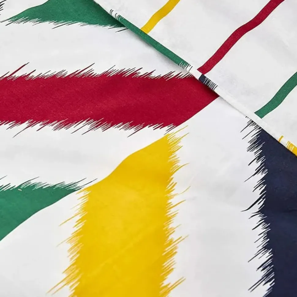 Nautica Home Herring Bettbezug-Set aus 100 % Baumwolle, 200 × 200 cm, Weiß-Multicolor