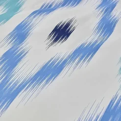 Nautica Home Ikat Bettbezug-Set aus 100 % Baumwolle, 155 × 220 cm, Weiß-Blau