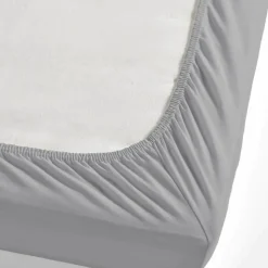 Nautica Jersey-Spannbetttuch, Silbergrau, 140x200cm