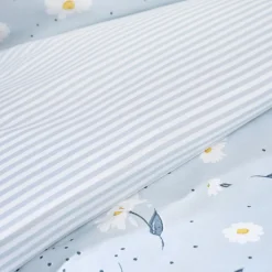 Sarah Anderson Gänseblümchen Mint 100% Baumwolle Doppel Bettbezug Kissen Set