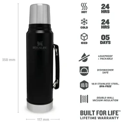 Stanley Legendary Classic Bottle 1,0 L Matte Black