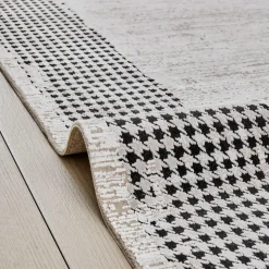 Viskose Premium Gänsefuß Muster Teppich 160x230cm