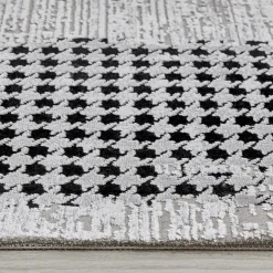 Viskose Premium Gänsefuß Muster Teppich 160x230cm