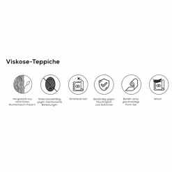 Viskose Premium Gänsefuß Muster Teppich 160x230cm